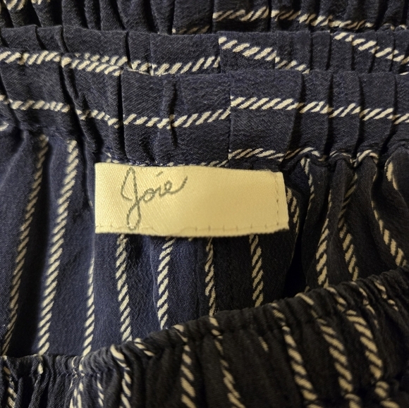 Joie Wendolyn Blue & White Striped Mini Silk Skirt Size 4 - Picture 3 of 4